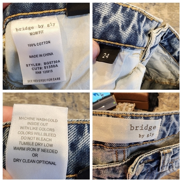 NWT Buckle Bridge By Gly highrise mom distressed jeans. Size 24 - Picture 2 of 13